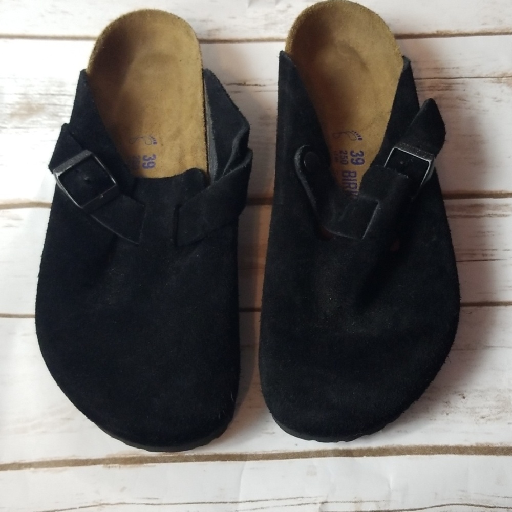 Suede Birkenstock Clogs